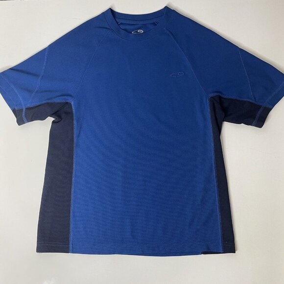 Champion S Men's Short Sleeve Blue Performance Athletic Tshirt Embroidered Logo - Picture 1 of 9